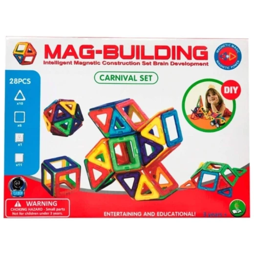 Intelligent Magnetic Building Set for Brain Development / Mag Building 28 pieces Intelligent Magnetic Building Set for Brain Development / Mag Building 28 pieces