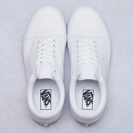 Vans Unisex Old Skool True White Skate Shoe US 10