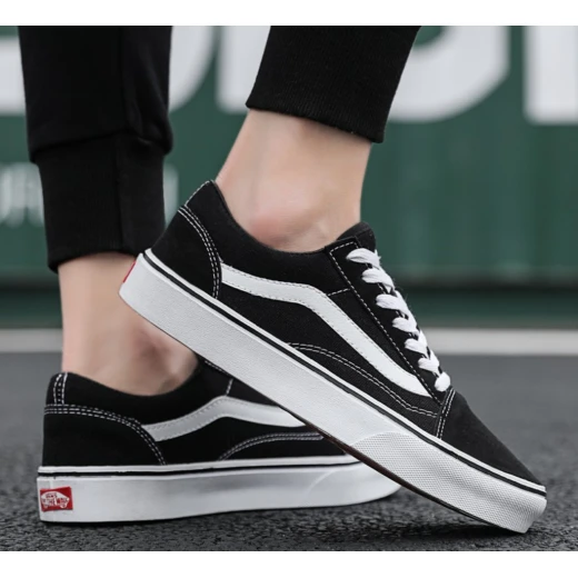 Vans Unisex Old Skool Black Skate Shoe US 9 - فانز - Image 3