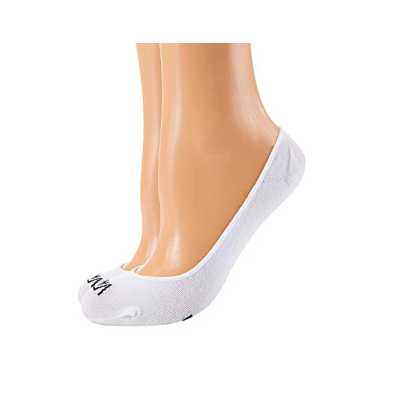 Vans Girly No Show 2-Pack (White) Women's No Show Socks Shoes, US 1-6 - فانز