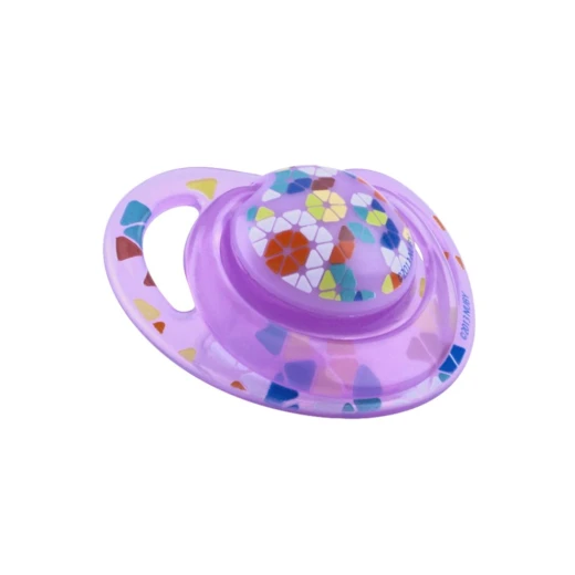 Nuby Classic Silicone Pacifier- orthodontic (6-18m) - بنفسجي Nuby Classic Silicone Pacifier- orthodontic (6-18m) - بنفسجي