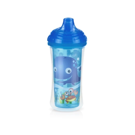 Nuby Insulated Click-it Hard Spout Cup 270ml - Blue Nuby Insulated Click-it Hard Spout Cup 270ml - Blue