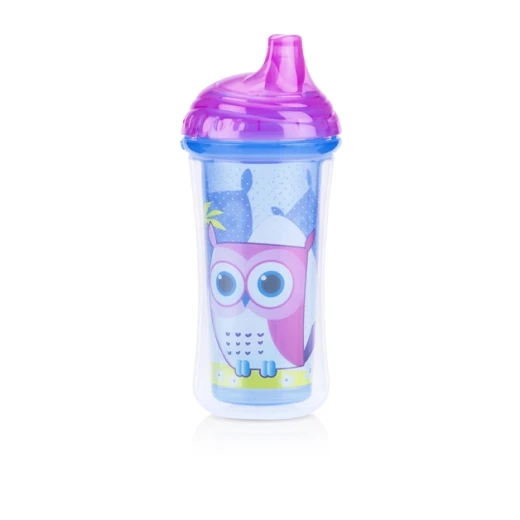 Nuby Insulated Click-it Hard Spout Cup 270ml - Purple & Blue Nuby Insulated Click-it Hard Spout Cup 270ml - Purple & Blue