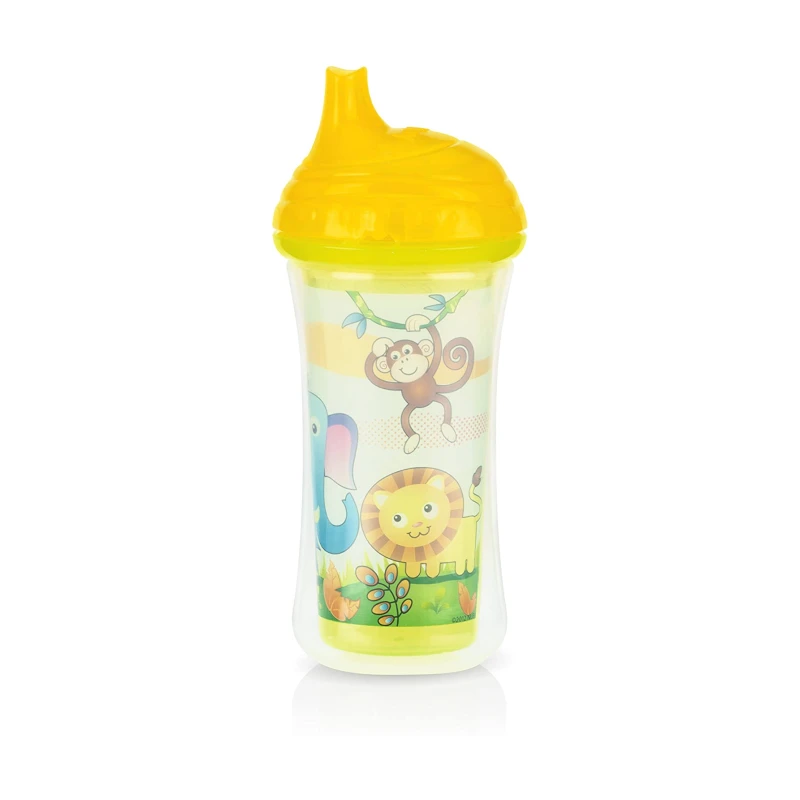 Nuby Insulated Click-it Hard Spout Cup 270ml - Yellow - نوبي