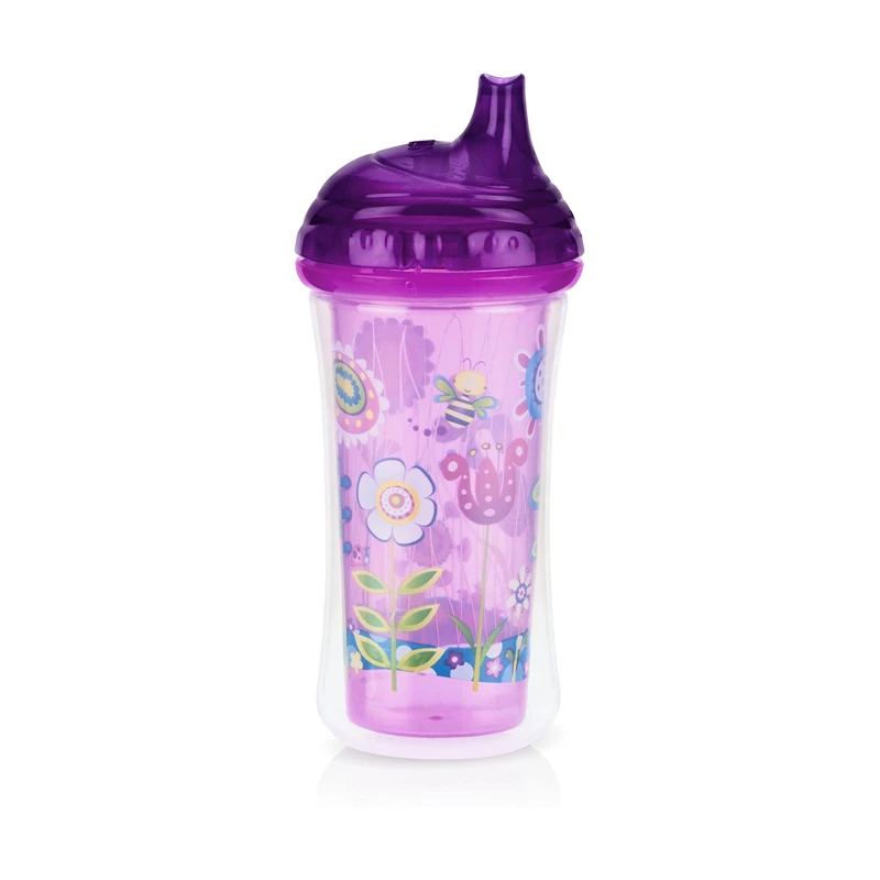 Nuby Insulated Click-it Hard Spout Cup 270ml - Purple - نوبي