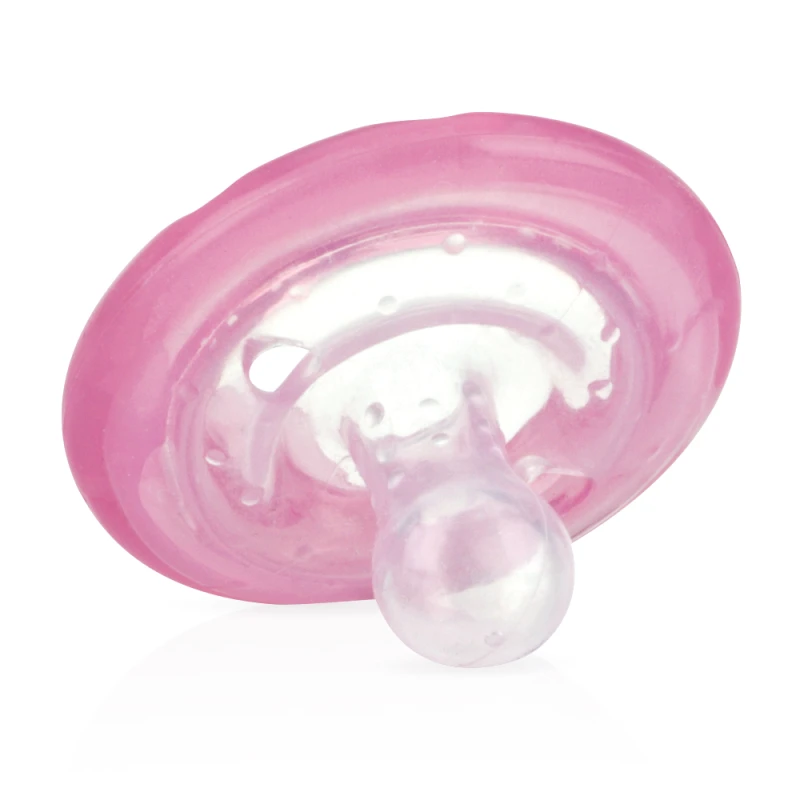 Nuby Silicone Cherry Pecifer (0-6m) Pink - نوبي