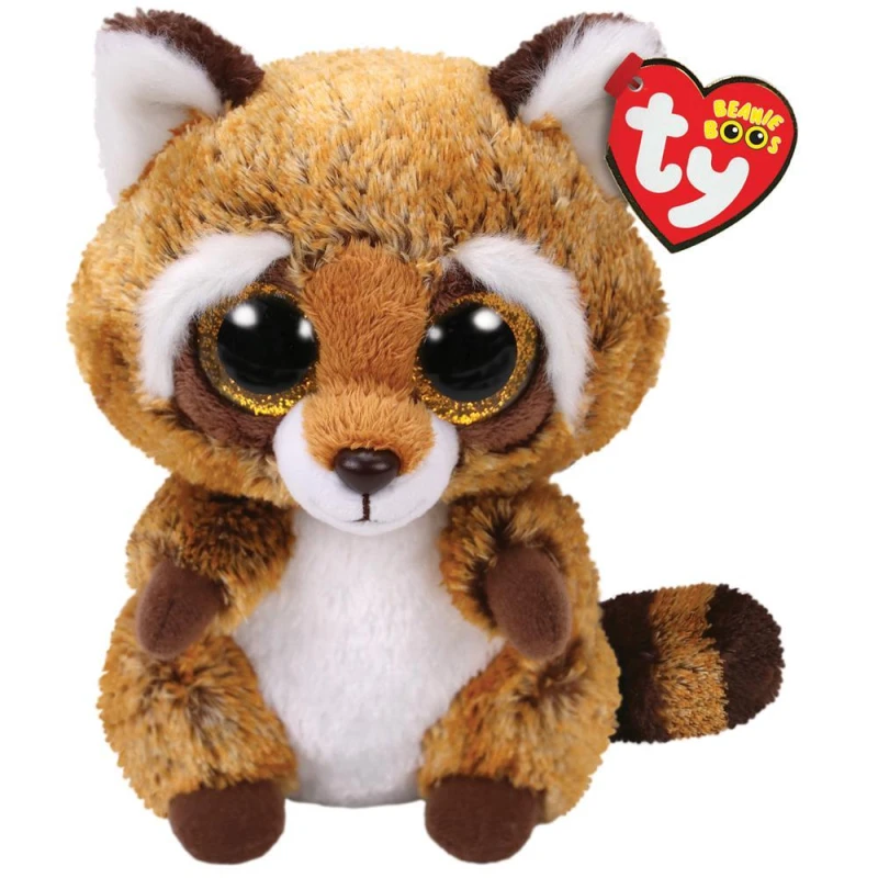 Ty Rusty Brown White Raccoon Boo - Ty