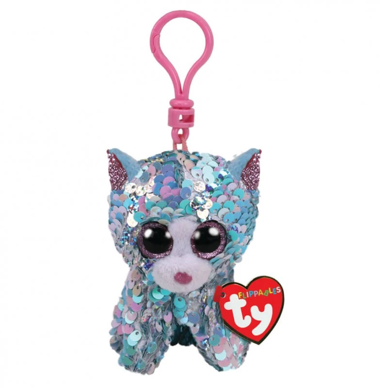 Ty Boos Flippable Cat Blue Clip - Ty