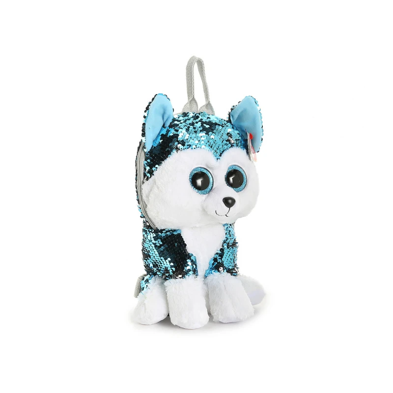 TY Fashion Flippy Sequin Backpack - SLUSH the Husky (13 inch) (Mint) - Ty