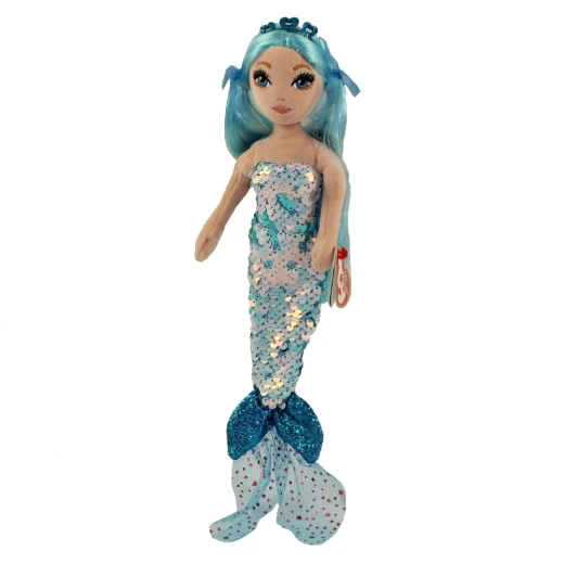 TY INDIGO Sea Sequins Aqua Mermaid Plush 14" tall with tags TY INDIGO Sea Sequins Aqua Mermaid Plush 14" tall with tags