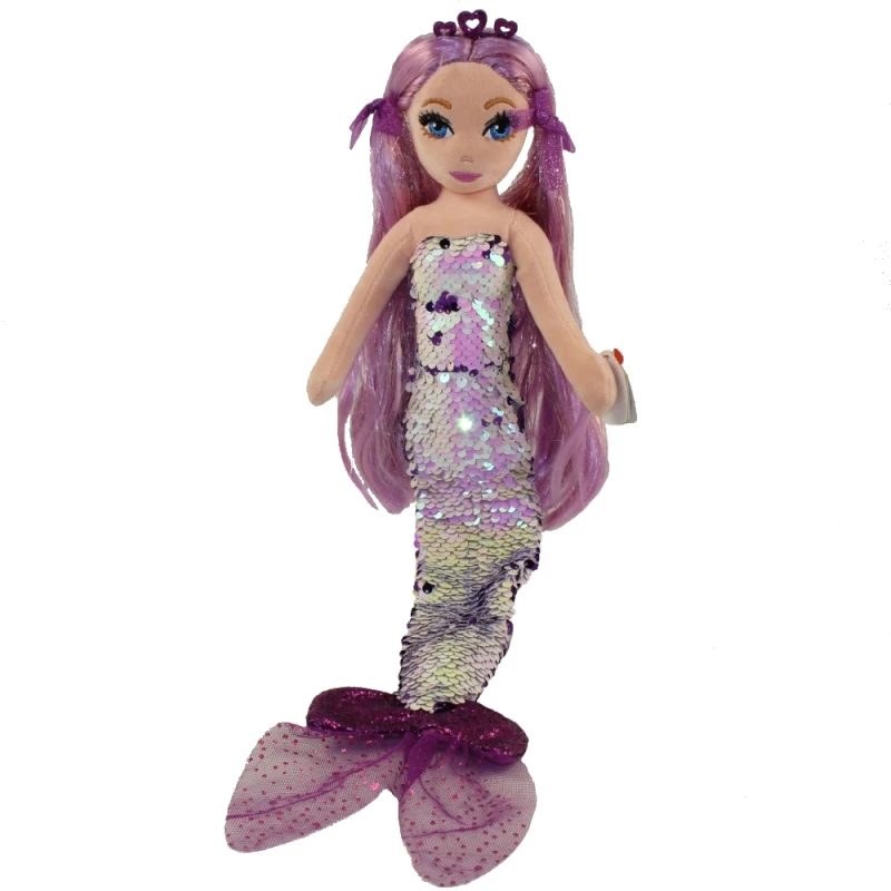 TY Sea Sequins Plush Mermaid - LORELAI (Medium Size - 18 inch) - Ty