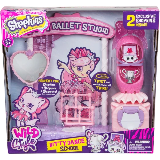 Shopkins Season 9 Wild Style Kitty Dance School Play Set Shopkins Season 9 Wild Style Kitty Dance School Play Set