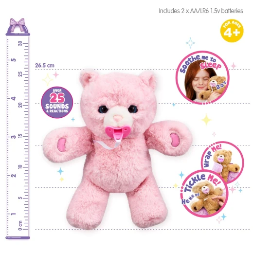 Rosha Little Live Pets Cozy Dozy Pinki The Bear - ليتل لايف بيتس - Image 4