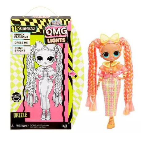 L.O.L. Surprise! O.M.G. Lights Dazzle Fashion Doll with 15 Surprises, Multi - مفاجأت ال او ال - Image 3
