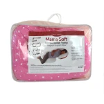 Pragnancy Body Pillows Pink with White Stars - U Shape with Zipper