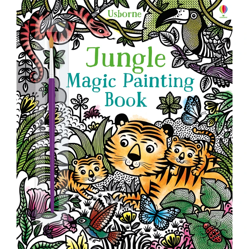 Usborne Jungle Magic Painting Book - يو إس بورن