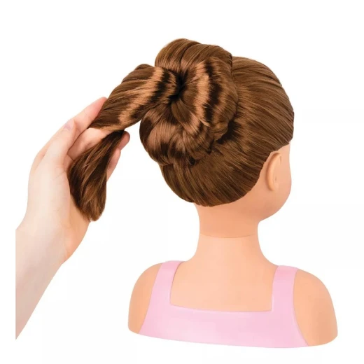 رأس دمية بشعر بني مع مجموعة اكسسوارات وتزيين الشعر, تاليا من أور جيناريشن - أور جيناريشن - Image 3