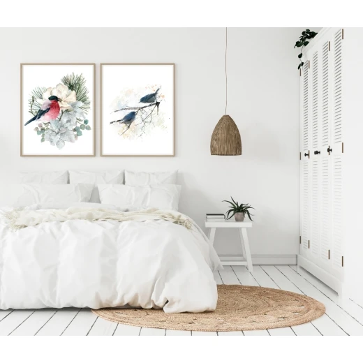 ExtraOrdinary Decorative Wood Framed Wall Art Prints, Blue Bird, A3 - إكسترا أورديناري - Image 5
