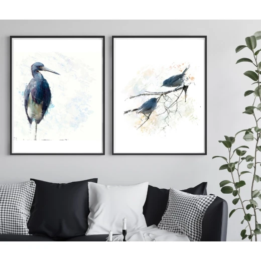 ExtraOrdinary Decorative Wood Framed Wall Art Prints, Blue Bird, A3 - إكسترا أورديناري - Image 2