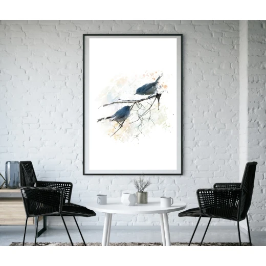 ExtraOrdinary Decorative Wood Framed Wall Art Prints, Blue Bird, A3 - إكسترا أورديناري - Image 8