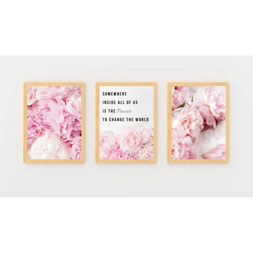 ExtraOrdinary Decorative Wood Framed Wall Art Prints, Peony Poster, A3 - إكسترا أورديناري - Image 4