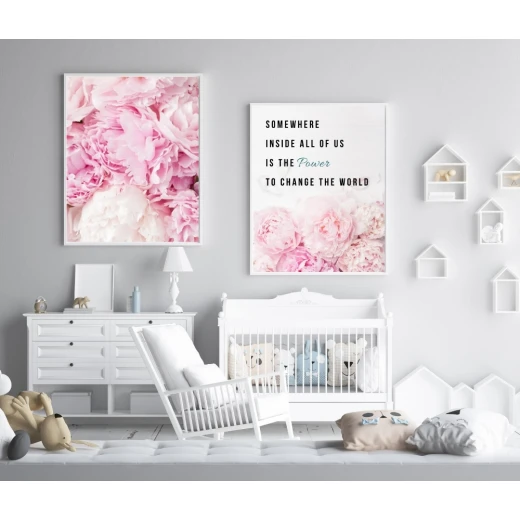 ExtraOrdinary Decorative Wood Framed Wall Art Prints, Peony Poster, A3 - إكسترا أورديناري - Image 2