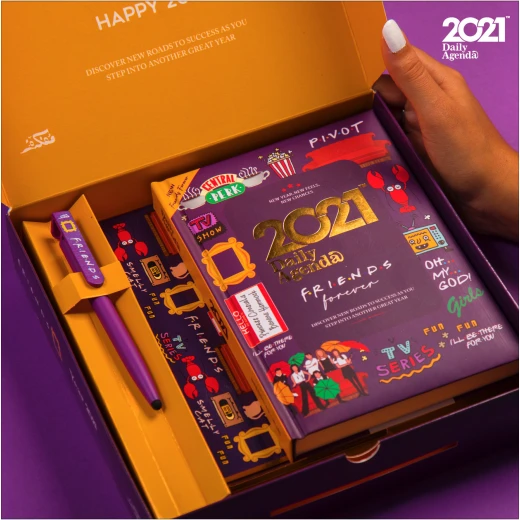 Mofakera Agenda Set - Friends for 2021 Year - مفكرة - Image 6
