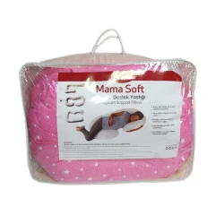 Pragnancy Body Pillow Pink with Stars - C Shape with Zipper
