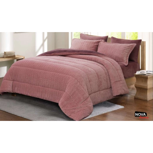 Nova Comforter 6pcs Set Doma King Pink Nova Comforter 6pcs Set Doma King Pink
