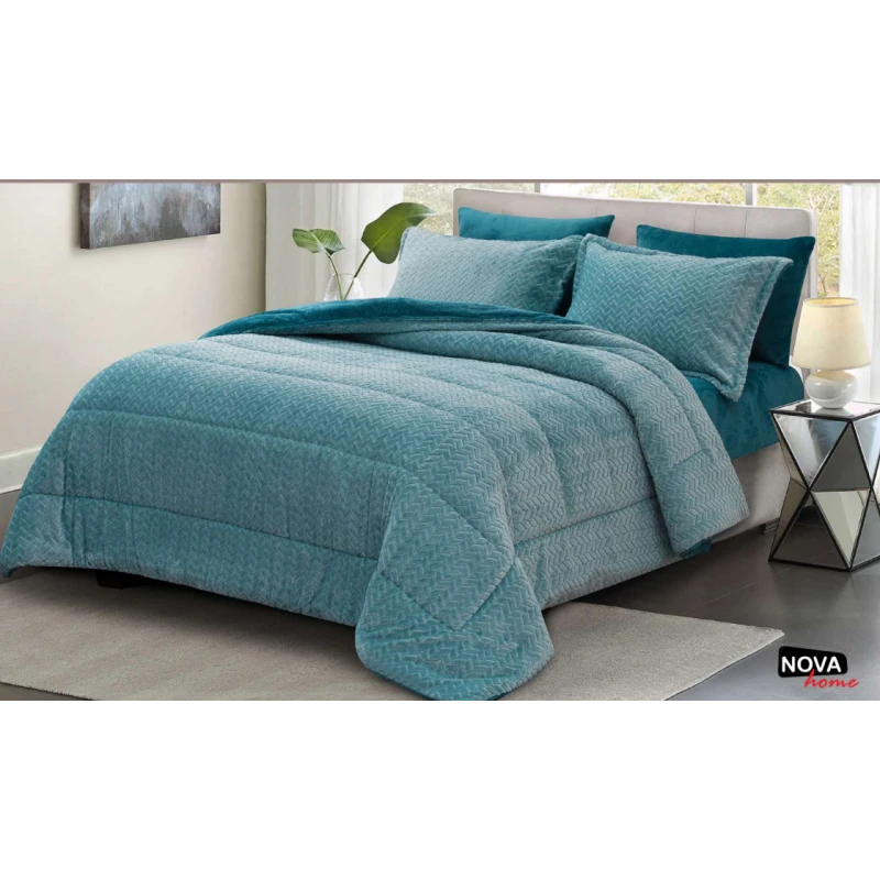 Nova Comforter 6pcs Set Doma King Petrol - نوفا هوم