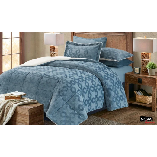 Nova Comforter 6pcs Set Arabesk King Turquoise Nova Comforter 6pcs Set Arabesk King Turquoise