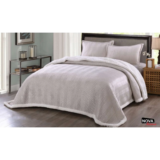 NOVA Winter Bed Spread 4pcs Zak King Grey NOVA Winter Bed Spread 4pcs Zak King Grey