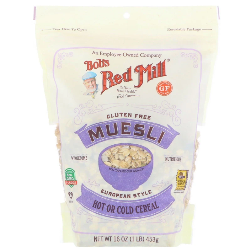 Bobs Red Mill Muesli, Gluten Free, European Style, 453 g - بوبز ريد ميل