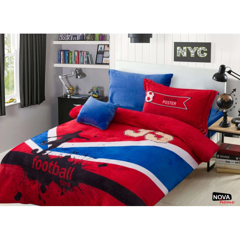 NOVA Comforter 5pcs Set Sport Twin Red - نوفا هوم