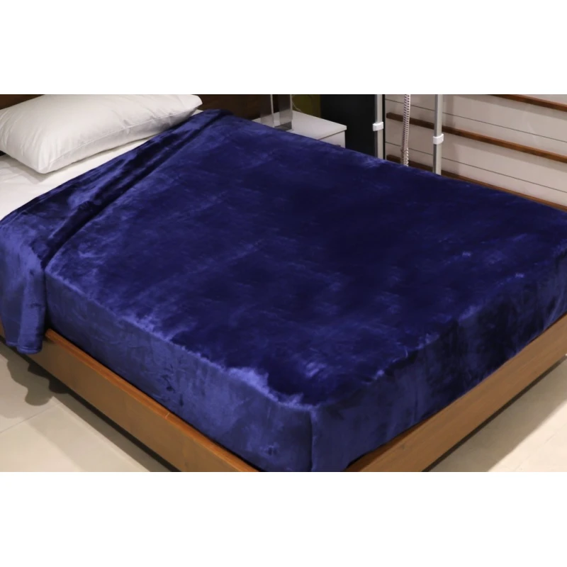 NOVA Velour Blanket Doux Twin Navy - نوفا هوم