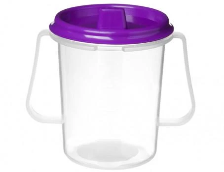 Sistema Drink cup with lid and spout 250 ml Purple
