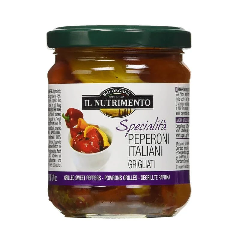 IL Nutrimento Organic Grilled Sweet Peppers 190g - إل نيوتريمينتو