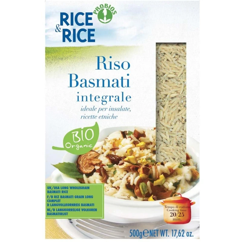 Probios Rice & Rice Rice Basmati Integrale Organic 500g - Probios