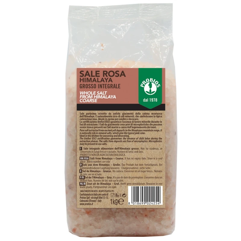 Probios Coarse Himalayan pink salt 1Kg - Probios