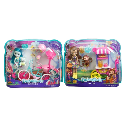 Enchantimals Doll And Animal Friend With Vehicle Built, Assortment- Random Selection Enchantimals Doll And Animal Friend With Vehicle Built, Assortment- Random Selection