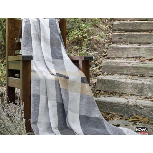 Nova Home Acrylic Blanket, Double Size, Grey Nova Home Acrylic Blanket, Double Size, Grey