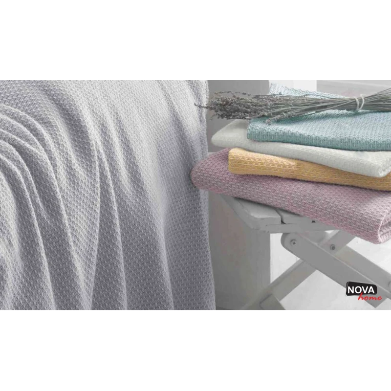 NOVA Cotton Acrylic Blanket Scotch Single Pink - نوفا هوم
