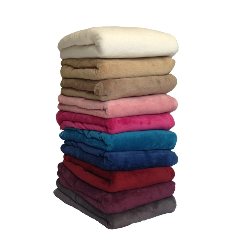 NOVA Fleece Pillow Case 2pcs Plain ** Beige - نوفا هوم