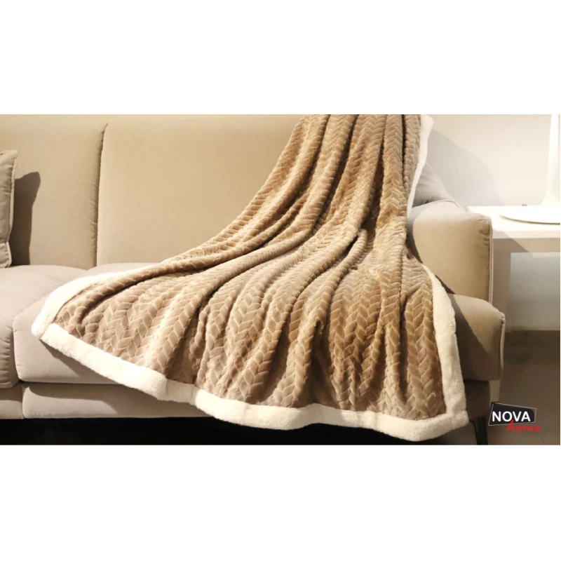 NOVA Throw Blanket Doma - Taupe - نوفا هوم