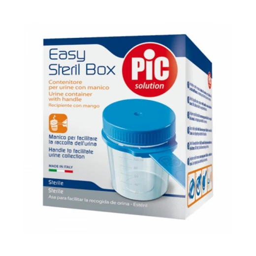 Pic Easy Steril Box Urine Container 100ml With Handle Pic Easy Steril Box Urine Container 100ml With Handle