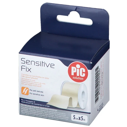 Pic Solution Sensitive Silk Plaster 5cm x 5m Roll Gentle Wound Dressing Breathable Comfort Pic Solution Sensitive Silk Plaster 5cm x 5m Roll Gentle Wound Dressing Breathable Comfort