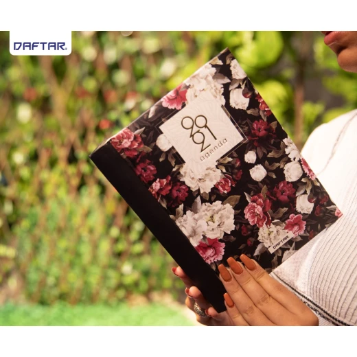 Daftar 2021 Agenda with Accessories, White Flowers - دفتر - Image 7