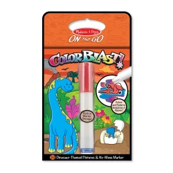 Melissa & Doug Color Blast Book, on the Go Travel Activity, Dinosaurs Design