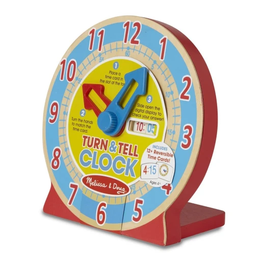 Melissa & Doug Turn & Tell Wooden Clock - Melissa &amp; Doug - Image 2