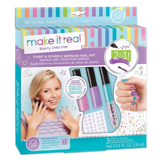 Make It Real - Paint & Sparkle Mermaid Nail Art Make It Real - Paint & Sparkle Mermaid Nail Art